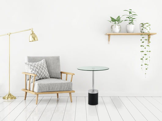 Kleiner Tisch für Balkon & Wohnzimmer: Der Lana 125 Silber/Schwarz ist nicht nur praktisch, sondern auch ein dekoratives Highlight. Ein Must-have als Beistelltisch Indoor Outdoor.