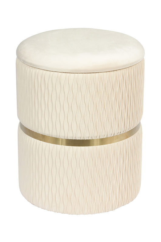 Setzen Sie auf ein zeitloses Design: Diese Hocker sind mit ihrem goldenen Akzent aus Edelstahl ein Blickfang in jeder Einrichtung.