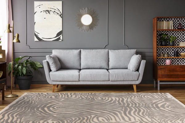 Teppich Adeon Grau – Vintage Zebra-Design für Ihr Zuhause 425 *- Product vendor