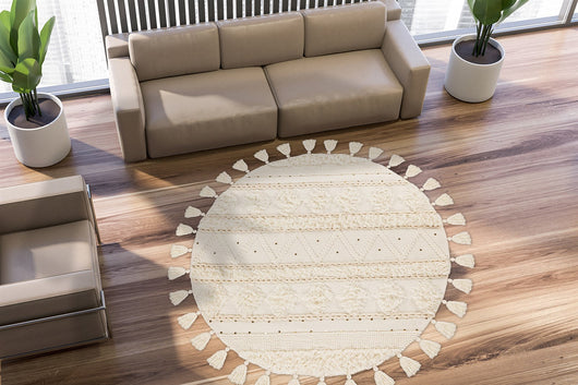 Bohist 525 Creme Teppich – Handgewebtes Boho-Highlight aus Wolle- Product vendor