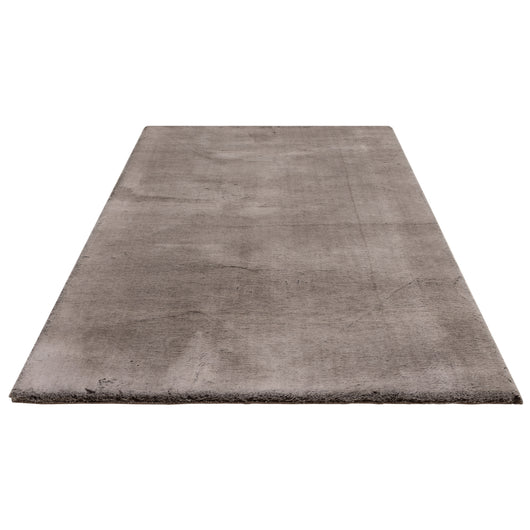 Grauer Hochflor-Teppich »Luxe 525« | Zeitloses Design in modernem Grau-Braun | Schafft eine warme und einladende Atmosphäre in jedem Raum.

