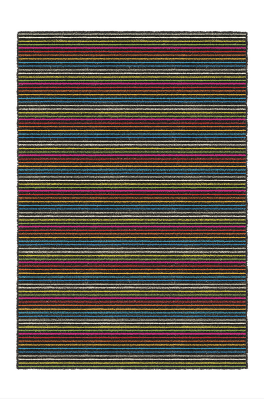 Ein moderner Teppich in Multi-Farben, der mit seinem attraktiven Hochflor zum Blickfang in Ihrem Wohn- oder Schlafzimmer wird.