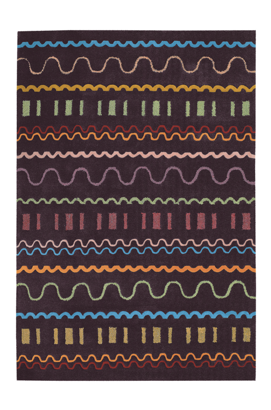Stilvolle Muster und lebendige Farben zeichnen diesen Multicolor Teppich aus pflegeleichtem Acryl-Material aus.