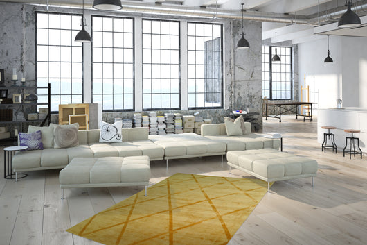 Dieser Viskose Teppich mit Retro-Design eignet sich perfekt für jedes Zuhause, das einen modernen und stilvollen Look sucht. Die 5-6 mm hohe Florhöhe bietet eine angenehme Oberfläche, während der dichte Kurzflor für eine lange Haltbarkeit sorgt. Mit einem Baumwollrücken ist der Teppich besonders robust und pflegeleicht, ideal für Allergiker. Perfekt für jedes Wohnzimmer, Schlafzimmer oder Büro.