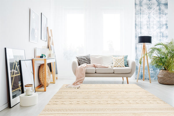 Moderner Bohist Teppich 125 Natural – Zeitloses Design für Ihr Zuhause