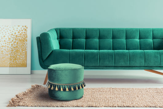 Pouf Taj Mahal Grün – Stilvoller Sitzhocker mit orientalischem Charme- Product vendor