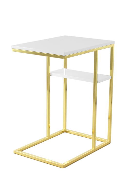 Beistelltisch C-Form: Dieser platzsparende Beistelltisch lässt sich mühelos unter Ihr Sofa schieben und bietet eine griffbereite Ablage für Laptop, Snacks und mehr.
