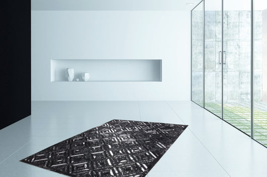 Lederteppich Spark Grau / Silber – Eleganter Teppich für Ihr Zuhause 110* (Kopya)- Product vendor