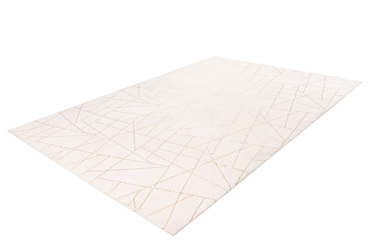 Hochflorteppich Creme Bijou 125 – Eleganz mit Goldakzent- Product vendor