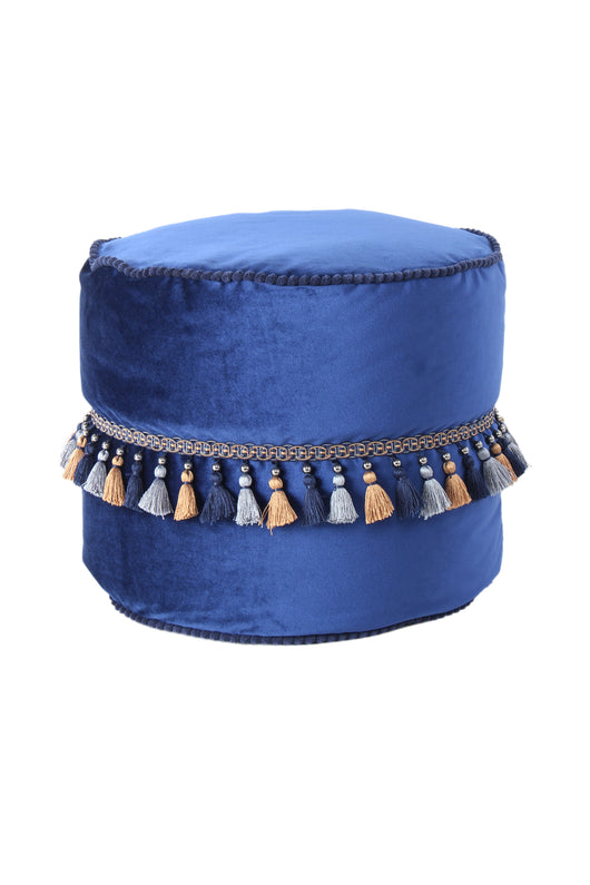 Hocker Pouf Taj Mahal Blau – Stilvoller Sitzpouf mit orientalischem Charme- Product vendor
