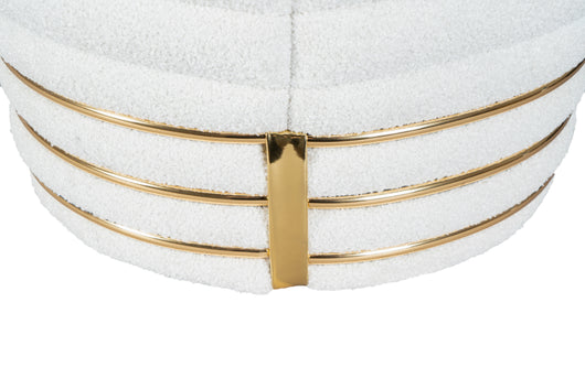 Hochwertige Materialien und eine sorgfältige Verarbeitung machen diesen Stylischer Pouf besonders langlebig.