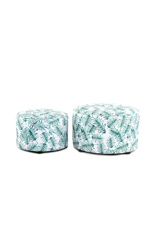 Hocker Indira 2er-Set Flower - Sitzhocker mit dekorativem Design- Product vendor