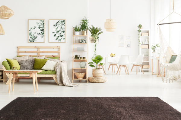 Flauschiger Hochflorteppich Soul 8120 in Braun – 120x180 cm, ideal für Wohnräume und Fußbodenheizungen