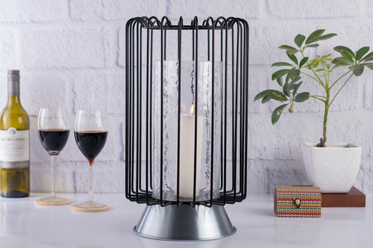 Der Kerzenständer Malibu 125 Schwarz/Silber – ein handgefertigtes Highlight für Ihr Zuhause.