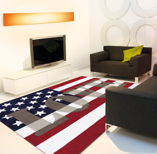 Teppich Design Flagge: Ein echter Blickfang, der Persönlichkeit und moderne Ästhetik vereint.