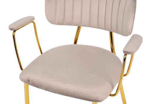 Setzen Sie Akzente: Das Stuhl Kian 2er-Set in der unaufdringlichen Farbe Taupe passt harmonisch in jede Einrichtung.