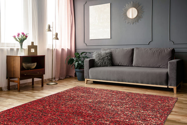 Leder Teppich Patchwork Rot / Gold – Ein Unikat für Ihr Zuhause 100*- Product vendor