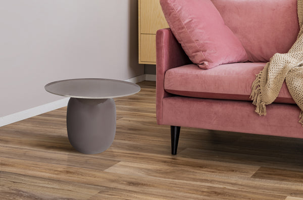 Art Deco Beistelltisch Grau Silber: Eleganter Tisch für Ihr stilvolles Zuhause.