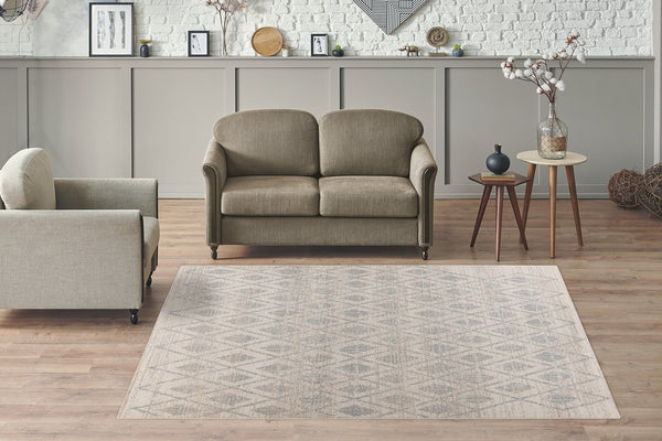 Moderner Teppich im skandinavischen Stil – Gene 425 Beige/Blau*- Product vendor