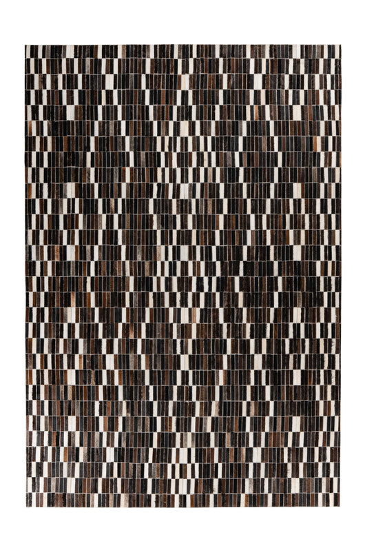 Ein moderner Teppich in Schwarz-Weiß: Der Lavin 125 ist ideal für alle, die eine Kombination aus Tradition und modernem Design suchen.