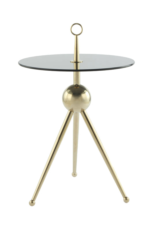 Runder Beistelltisch aus Glas und Metall: Der Beistelltisch Ontario 325 überzeugt mit seinem minimalistischen Design und hochwertigen Materialien.