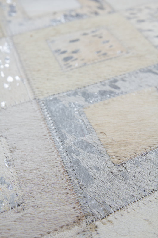 Lederteppich Spark 110 Grau / Silber – Eleganter Teppich für Ihr Zuhause- Product vendor