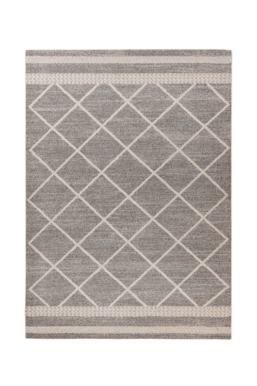 Kurzflor Teppich mit Jute-Rücken, ideal für Haushalte mit Kindern oder Haustieren.