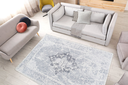 Teppich Vintage Modern in 160x230 cm: Dieser große Teppich im Vintage-Stil ist der perfekte Blickfang für Ihr Esszimmer oder den Wohnbereich und überzeugt mit seiner hochwertigen Qualität.