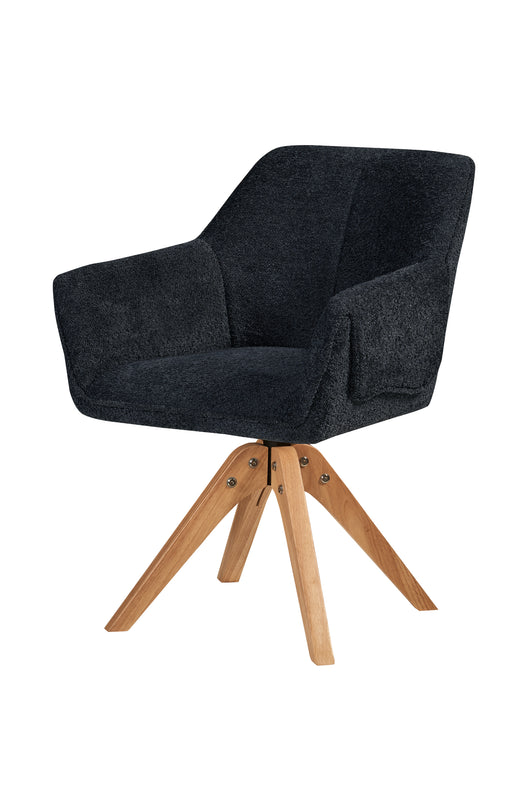 Der moderner Esszimmer-Stuhl bietet mit seiner eleganten Polsterung ein stilvolles Wohngefühl. Die moderne Stoffstruktur setzt dezente, aber hochwertige Akzente im Ess- und Wohnbereich.