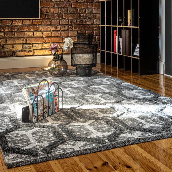 Hochwertiges Design: My Nomad grey Teppich im Detail 440*