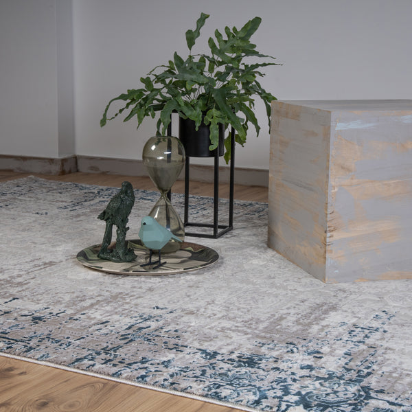 Mon tapis Phoenix Aqua - Polyester effet 3D et rétractable, effet haut-bas 120*